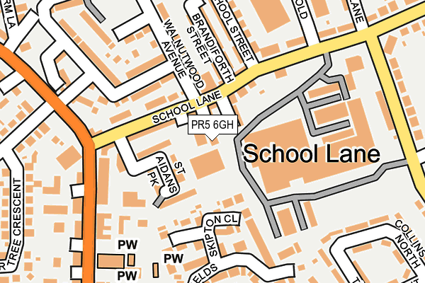 PR5 6GH map - OS OpenMap – Local (Ordnance Survey) PR5 6GH map - OS OpenMap – Local (Ordnance Survey)