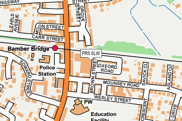 PR5 6LW map - OS OpenMap – Local (Ordnance Survey) PR5 6LW map - OS OpenMap – Local (Ordnance Survey)