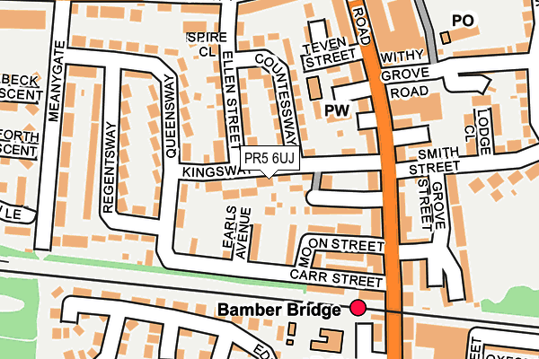 PR5 6UJ map - OS OpenMap – Local (Ordnance Survey) PR5 6UJ map - OS OpenMap – Local (Ordnance Survey)
