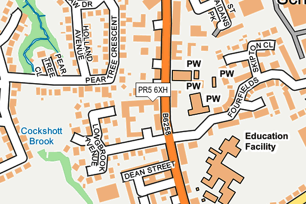 PR5 6XH map - OS OpenMap – Local (Ordnance Survey) PR5 6XH map - OS OpenMap – Local (Ordnance Survey)