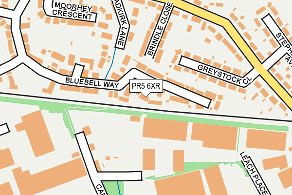 PR5 6XR map - OS OpenMap – Local (Ordnance Survey) PR5 6XR map - OS OpenMap – Local (Ordnance Survey)