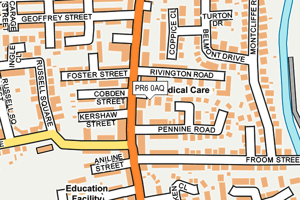 PR6 0AQ map - OS OpenMap – Local (Ordnance Survey) PR6 0AQ map - OS OpenMap – Local (Ordnance Survey)