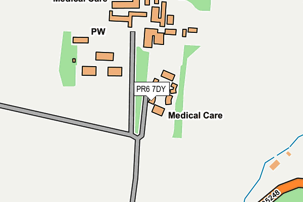 PR6 7DY map - OS OpenMap – Local (Ordnance Survey) PR6 7DY map - OS OpenMap – Local (Ordnance Survey)