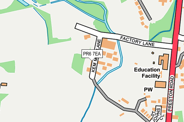 PR6 7EA map - OS OpenMap – Local (Ordnance Survey) PR6 7EA map - OS OpenMap – Local (Ordnance Survey)