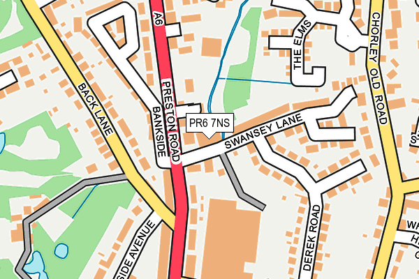 PR6 7NS map - OS OpenMap – Local (Ordnance Survey) PR6 7NS map - OS OpenMap – Local (Ordnance Survey)