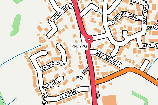 PR6 7PG map - OS OpenMap – Local (Ordnance Survey) PR6 7PG map - OS OpenMap – Local (Ordnance Survey)