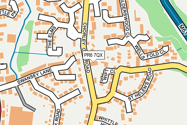 PR6 7QX map - OS OpenMap – Local (Ordnance Survey) PR6 7QX map - OS OpenMap – Local (Ordnance Survey)