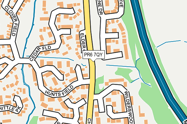 PR6 7QY map - OS OpenMap – Local (Ordnance Survey) PR6 7QY map - OS OpenMap – Local (Ordnance Survey)