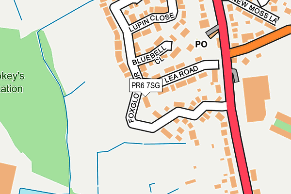 PR6 7SG map - OS OpenMap – Local (Ordnance Survey) PR6 7SG map - OS OpenMap – Local (Ordnance Survey)