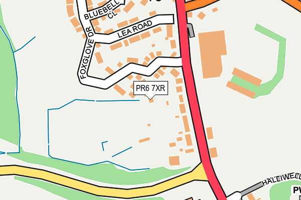 PR6 7XR map - OS OpenMap – Local (Ordnance Survey) PR6 7XR map - OS OpenMap – Local (Ordnance Survey)