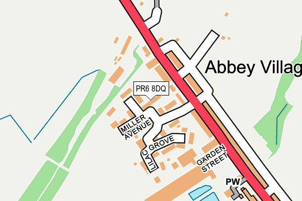 PR6 8DQ map - OS OpenMap – Local (Ordnance Survey) PR6 8DQ map - OS OpenMap – Local (Ordnance Survey)