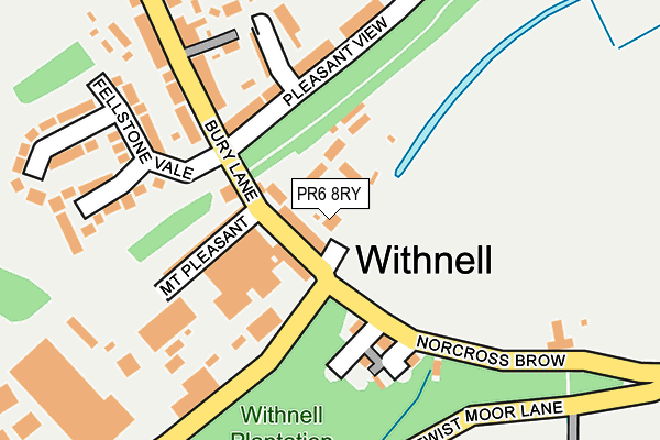 PR6 8RY map - OS OpenMap – Local (Ordnance Survey) PR6 8RY map - OS OpenMap – Local (Ordnance Survey)