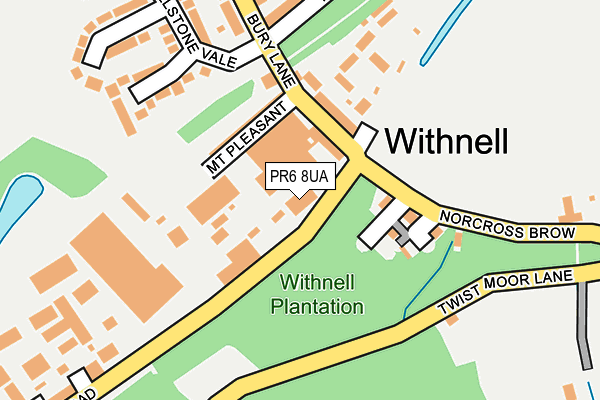 PR6 8UA map - OS OpenMap – Local (Ordnance Survey) PR6 8UA map - OS OpenMap – Local (Ordnance Survey)