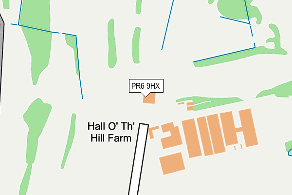 PR6 9HX map - OS OpenMap – Local (Ordnance Survey) PR6 9HX map - OS OpenMap – Local (Ordnance Survey)