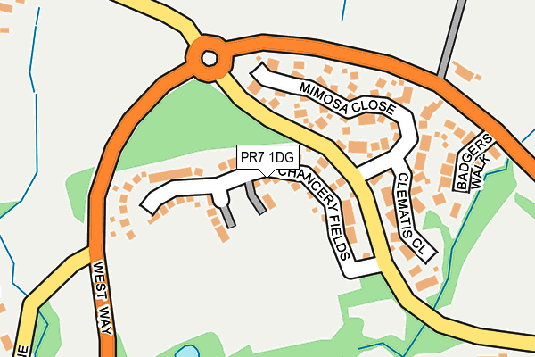PR7 1DG map - OS OpenMap – Local (Ordnance Survey) PR7 1DG map - OS OpenMap – Local (Ordnance Survey)