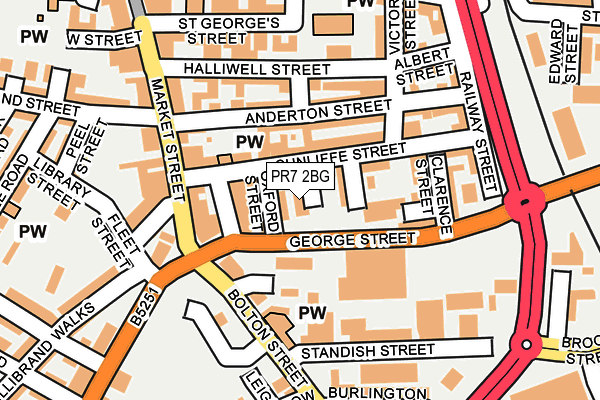 PR7 2BG map - OS OpenMap – Local (Ordnance Survey) PR7 2BG map - OS OpenMap – Local (Ordnance Survey)