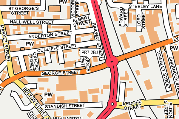 PR7 2BJ map - OS OpenMap – Local (Ordnance Survey) PR7 2BJ map - OS OpenMap – Local (Ordnance Survey)
