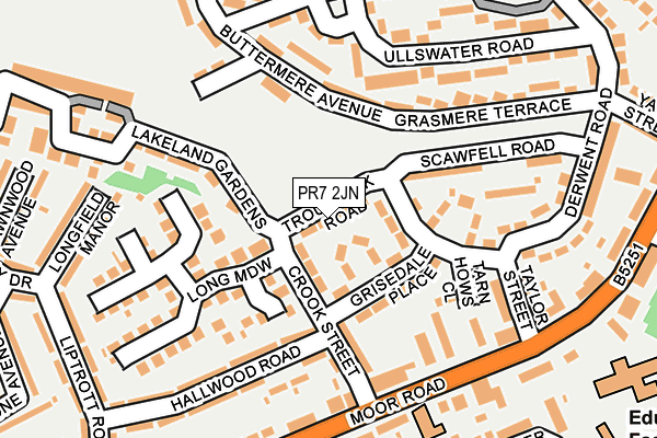PR7 2JN map - OS OpenMap – Local (Ordnance Survey) PR7 2JN map - OS OpenMap – Local (Ordnance Survey)