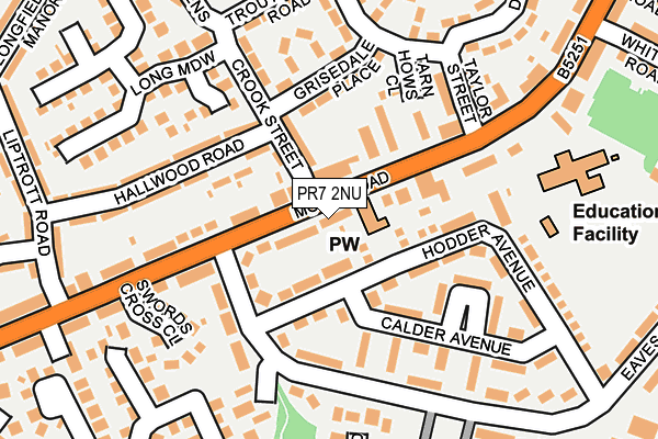 PR7 2NU map - OS OpenMap – Local (Ordnance Survey) PR7 2NU map - OS OpenMap – Local (Ordnance Survey)