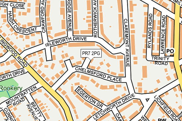 PR7 2PG map - OS OpenMap – Local (Ordnance Survey) PR7 2PG map - OS OpenMap – Local (Ordnance Survey)