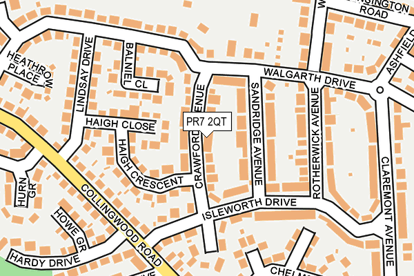 PR7 2QT map - OS OpenMap – Local (Ordnance Survey) PR7 2QT map - OS OpenMap – Local (Ordnance Survey)