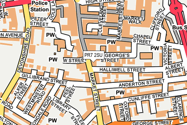 PR7 2SU map - OS OpenMap – Local (Ordnance Survey) PR7 2SU map - OS OpenMap – Local (Ordnance Survey)