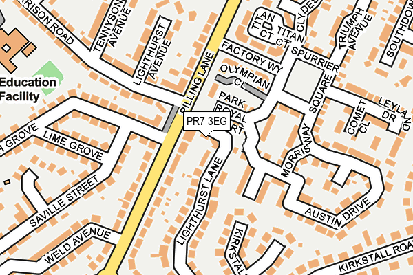 PR7 3EG map - OS OpenMap – Local (Ordnance Survey) PR7 3EG map - OS OpenMap – Local (Ordnance Survey)
