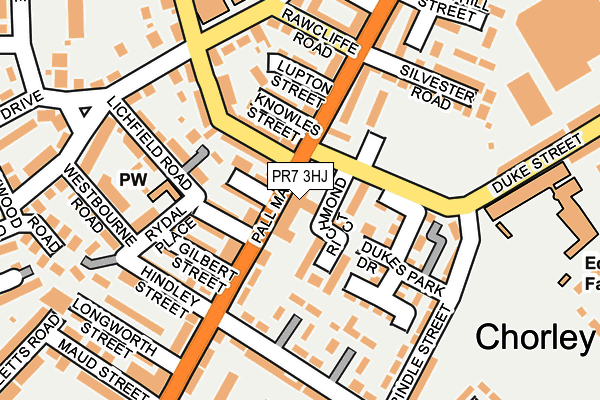 PR7 3HJ map - OS OpenMap – Local (Ordnance Survey) PR7 3HJ map - OS OpenMap – Local (Ordnance Survey)