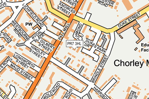 PR7 3HL map - OS OpenMap – Local (Ordnance Survey) PR7 3HL map - OS OpenMap – Local (Ordnance Survey)