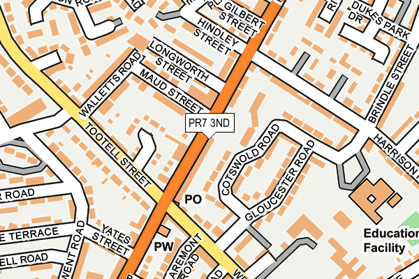 PR7 3ND map - OS OpenMap – Local (Ordnance Survey) PR7 3ND map - OS OpenMap – Local (Ordnance Survey)