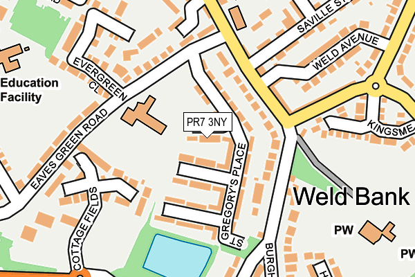 PR7 3NY map - OS OpenMap – Local (Ordnance Survey) PR7 3NY map - OS OpenMap – Local (Ordnance Survey)