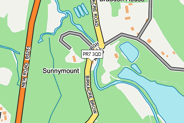PR7 3QD map - OS OpenMap – Local (Ordnance Survey) PR7 3QD map - OS OpenMap – Local (Ordnance Survey)