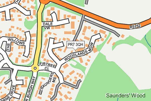 PR7 3QH map - OS OpenMap – Local (Ordnance Survey) PR7 3QH map - OS OpenMap – Local (Ordnance Survey)