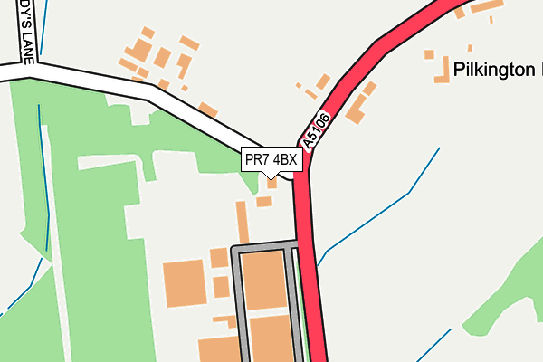 PR7 4BX map - OS OpenMap – Local (Ordnance Survey) PR7 4BX map - OS OpenMap – Local (Ordnance Survey)