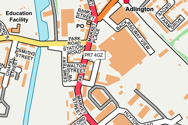 PR7 4GZ map - OS OpenMap – Local (Ordnance Survey) PR7 4GZ map - OS OpenMap – Local (Ordnance Survey)