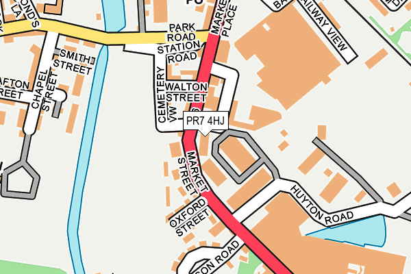 PR7 4HJ map - OS OpenMap – Local (Ordnance Survey) PR7 4HJ map - OS OpenMap – Local (Ordnance Survey)