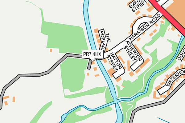PR7 4HX map - OS OpenMap – Local (Ordnance Survey) PR7 4HX map - OS OpenMap – Local (Ordnance Survey)