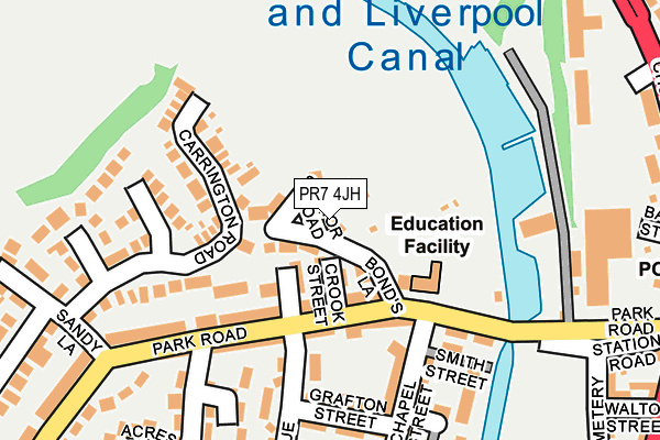 PR7 4JH map - OS OpenMap – Local (Ordnance Survey) PR7 4JH map - OS OpenMap – Local (Ordnance Survey)