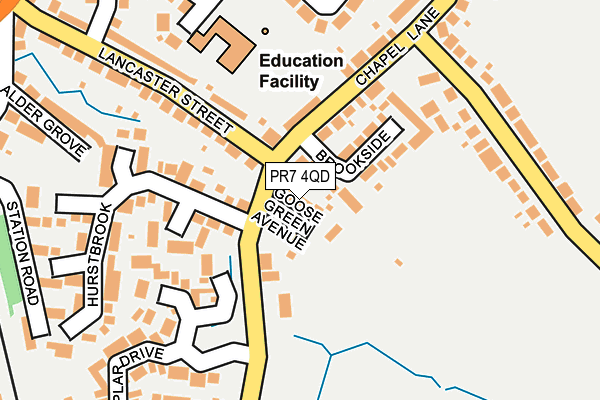 PR7 4QD map - OS OpenMap – Local (Ordnance Survey) PR7 4QD map - OS OpenMap – Local (Ordnance Survey)