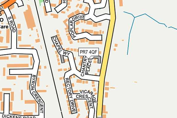 PR7 4QF map - OS OpenMap – Local (Ordnance Survey) PR7 4QF map - OS OpenMap – Local (Ordnance Survey)