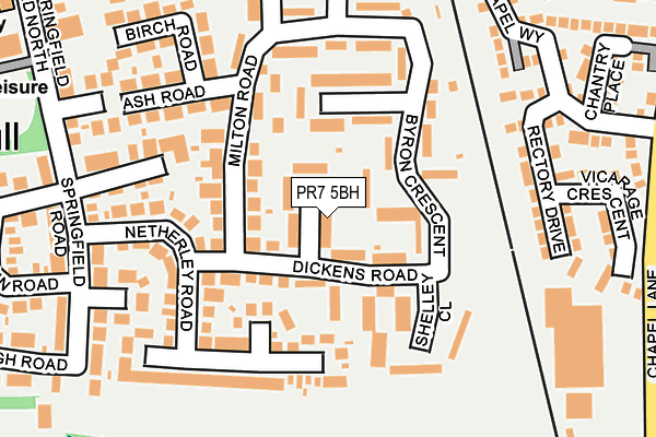 PR7 5BH map - OS OpenMap – Local (Ordnance Survey) PR7 5BH map - OS OpenMap – Local (Ordnance Survey)
