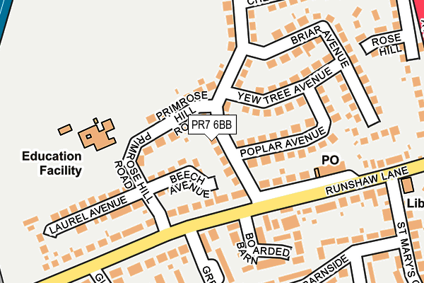 PR7 6BB map - OS OpenMap – Local (Ordnance Survey) PR7 6BB map - OS OpenMap – Local (Ordnance Survey)