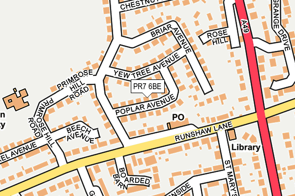 PR7 6BE map - OS OpenMap – Local (Ordnance Survey) PR7 6BE map - OS OpenMap – Local (Ordnance Survey)