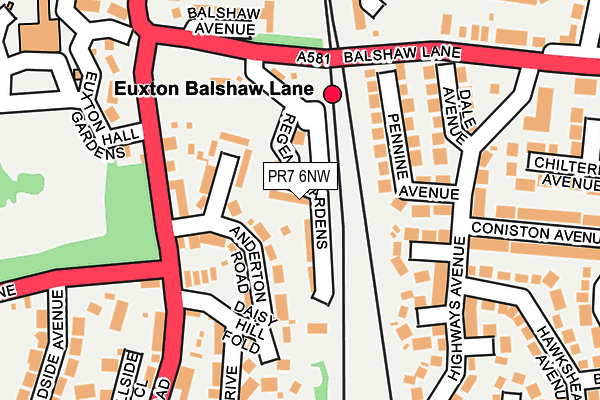 PR7 6NW map - OS OpenMap – Local (Ordnance Survey) PR7 6NW map - OS OpenMap – Local (Ordnance Survey)