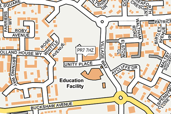 PR7 7HZ map - OS OpenMap – Local (Ordnance Survey) PR7 7HZ map - OS OpenMap – Local (Ordnance Survey)