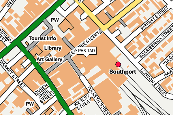 PR8 1AD map - OS OpenMap – Local (Ordnance Survey) PR8 1AD map - OS OpenMap – Local (Ordnance Survey)