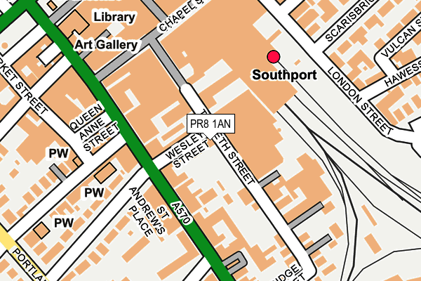 PR8 1AN map - OS OpenMap – Local (Ordnance Survey) PR8 1AN map - OS OpenMap – Local (Ordnance Survey)