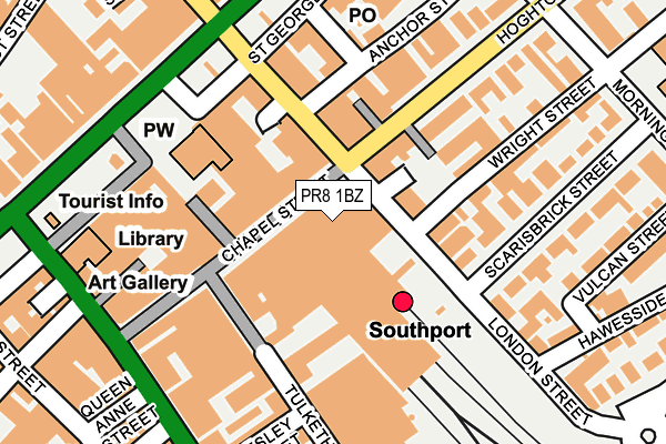 PR8 1BZ map - OS OpenMap – Local (Ordnance Survey) PR8 1BZ map - OS OpenMap – Local (Ordnance Survey)