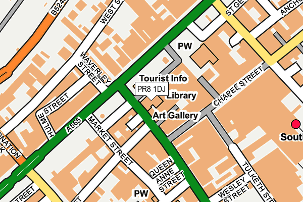 PR8 1DJ map - OS OpenMap – Local (Ordnance Survey) PR8 1DJ map - OS OpenMap – Local (Ordnance Survey)