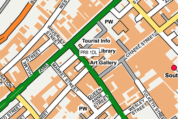 PR8 1DL map - OS OpenMap – Local (Ordnance Survey) PR8 1DL map - OS OpenMap – Local (Ordnance Survey)